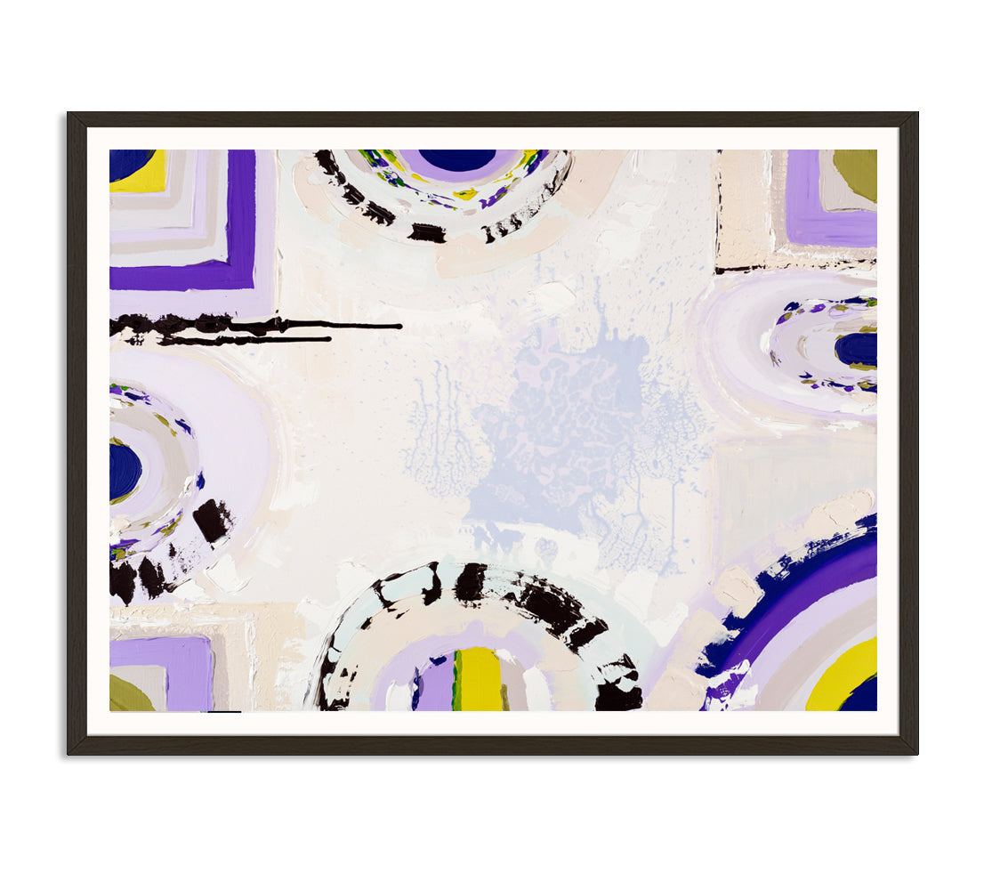 Red Hill Lavender Farm print by Ani Ipradjian – abstract Australian landscape art inspired by Mornington Peninsula’s lavender fields, featuring soft purples and earthy tones, ideal for collectors and nature lovers worldwide.