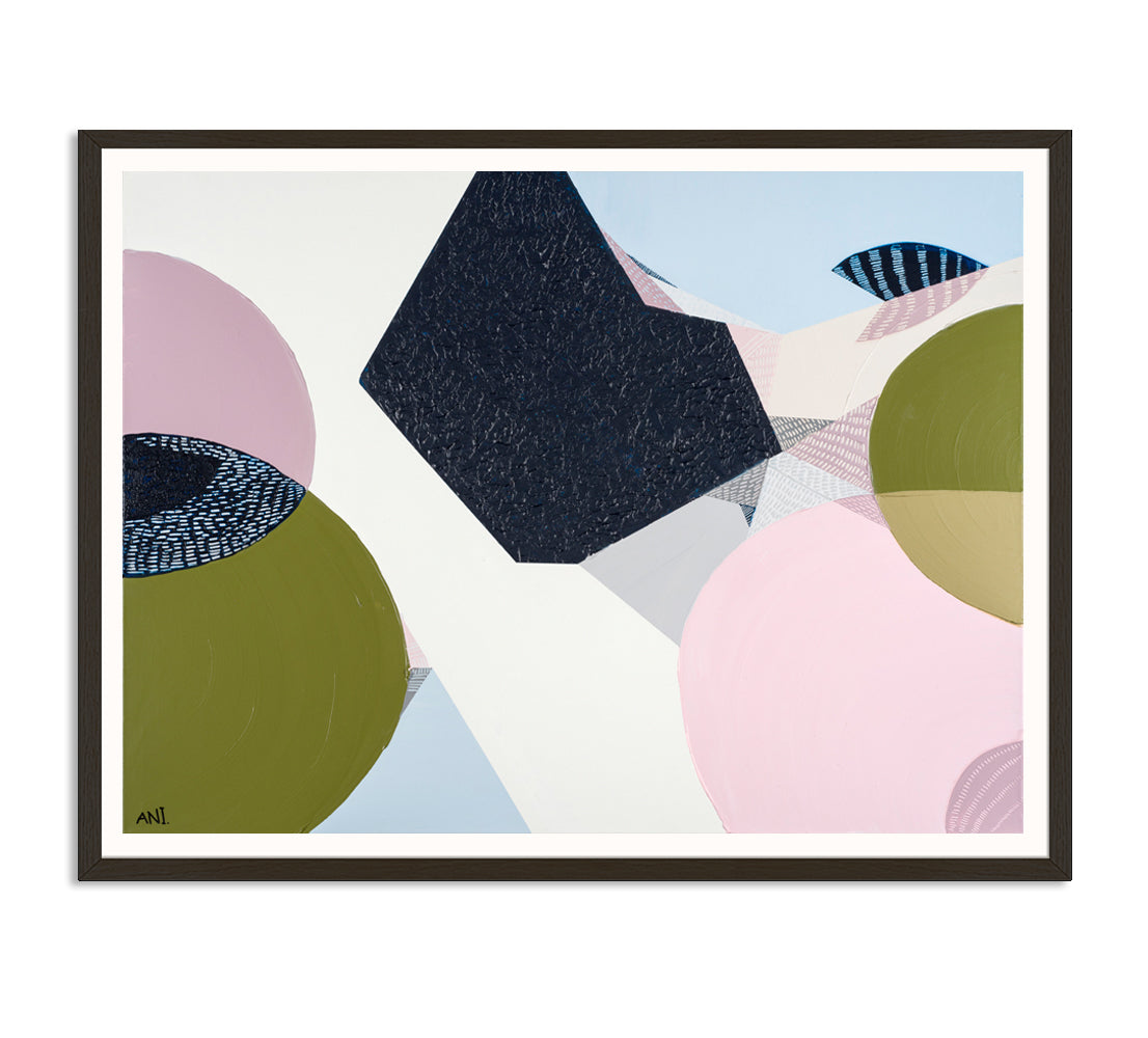 Bondi Love 2 – coastal art print by Ani Ipradjian capturing the textures, colours, and cultural energy of Sydney’s Bondi Beach, perfect for international collectors of Australian coastal artwork.