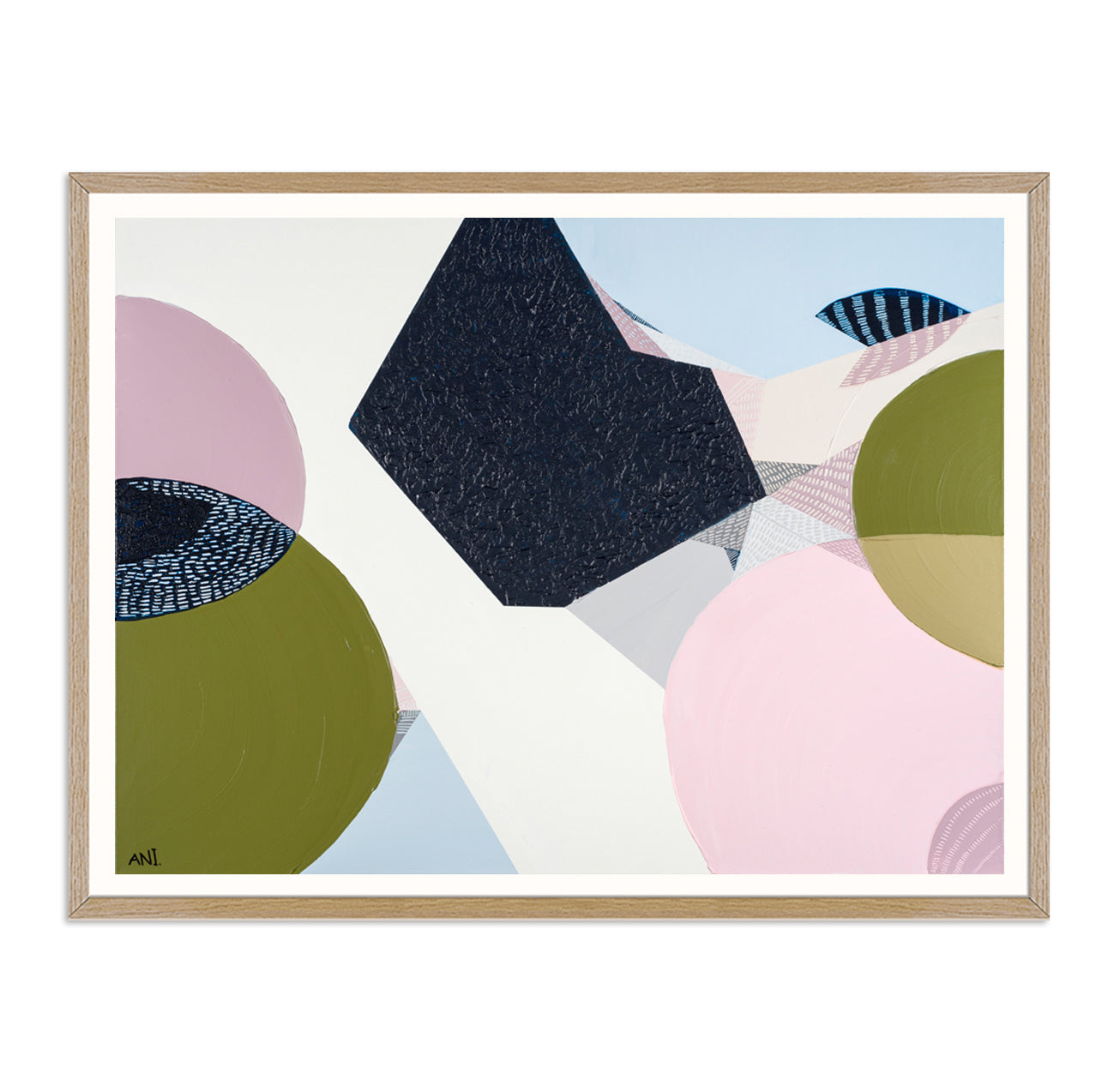 Bondi Love 2 – coastal art print by Ani Ipradjian capturing the textures, colours, and cultural energy of Sydney’s Bondi Beach, perfect for international collectors of Australian coastal artwork.