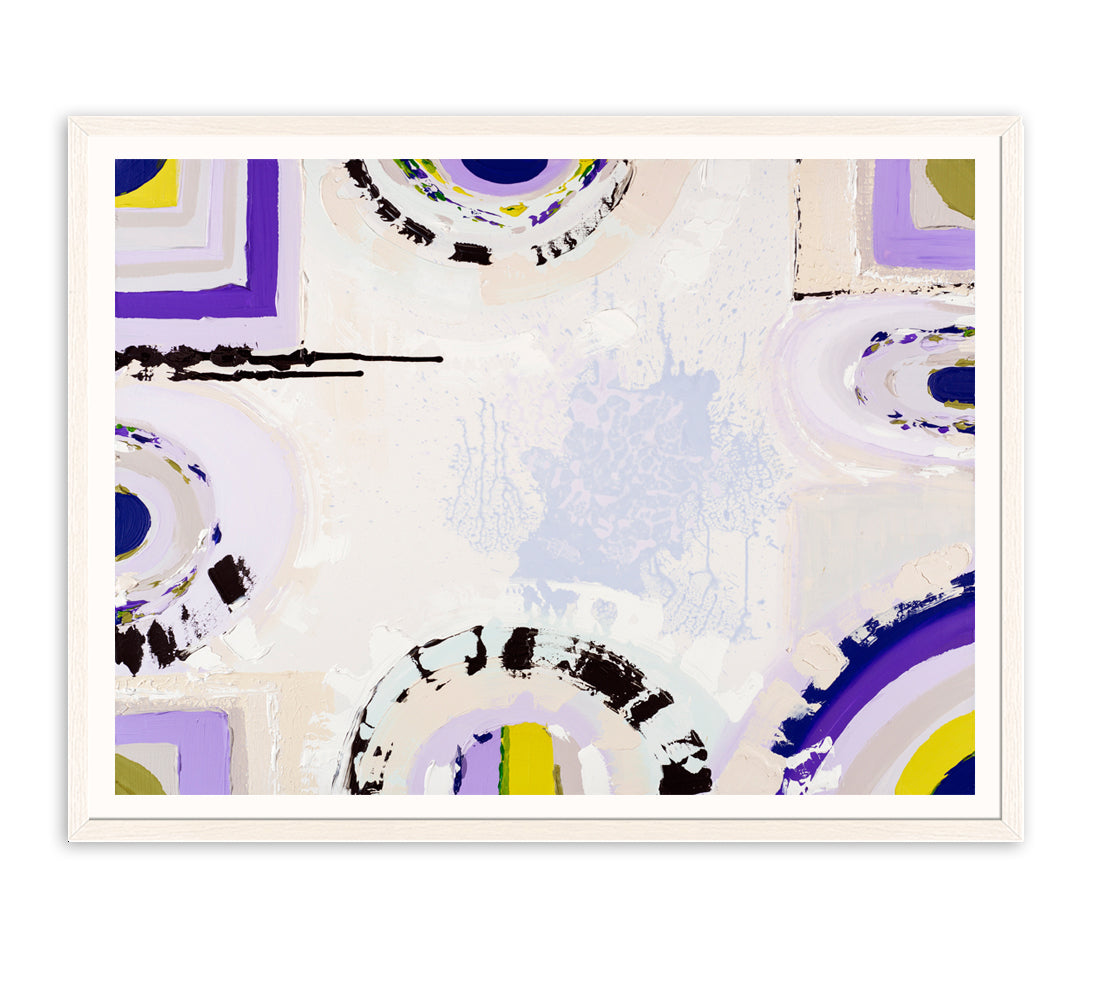 Red Hill Lavender Farm print by Ani Ipradjian – abstract Australian landscape art inspired by Mornington Peninsula’s lavender fields, featuring soft purples and earthy tones, ideal for collectors and nature lovers worldwide.