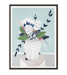"Wild Banksia Bouquet" print by Australian artist Ani Ipradjian – abstract floral artwork featuring native Banksia flowers and modern coastal tones, ideal for botanical-themed interior decor.