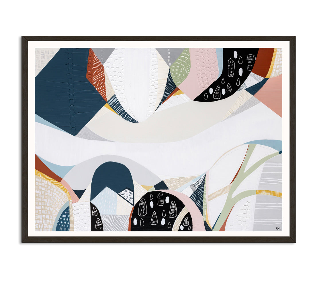 Melbourne Wonderland art print by Ani Ipradjian – abstract painting capturing the color, culture, and energy of Melbourne city, perfect for Australian and international art collectors.