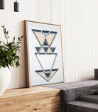 Future abstract symbolic painting by Australian artist Ani Ipradjian, inspired by numerology and the journey of past, present, and future. Featuring triangle motifs, earthy tones, and layered textures, this contemporary spiritual artwork represents balance, clarity, transformation, and personal growth, making it a meaningful statement piece for modern interiors and art collectors.