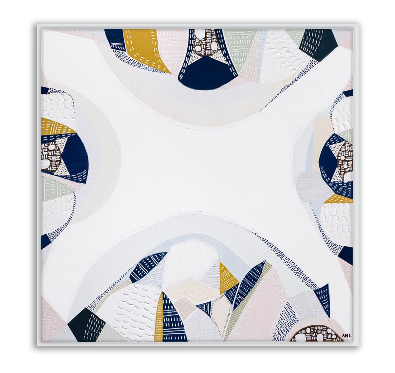 Gisborne art print by Ani Ipradjian – abstract Australian landscape inspired by the Macedon Ranges, featuring earthy tones and textured details. Perfect for collectors of Australian regional artwork.