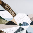 Great Dividing Plateau 14 Australian abstract mountain landscape painting and art print by Melbourne-based, Australian-based artist Ani Ipradjian, inspired by the Great Dividing Range, featuring earthy browns, sage greens, rich textures and native Australian bushland.
