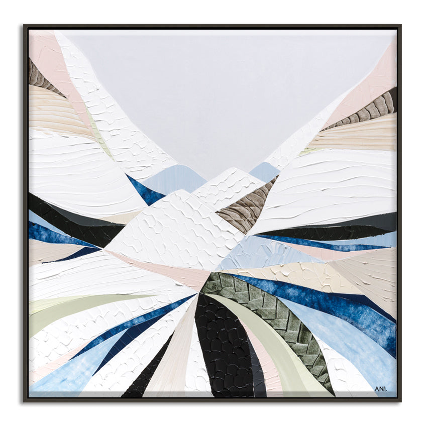 Great Dividing Plateau 4 abstract Australian mountain landscape artwork by Melbourne artist Ani Ipradjian, inspired by the Great Dividing Range, featuring earthy tones, layered textures, and native bushland, contemporary Australian art for collectors and interiors worldwide