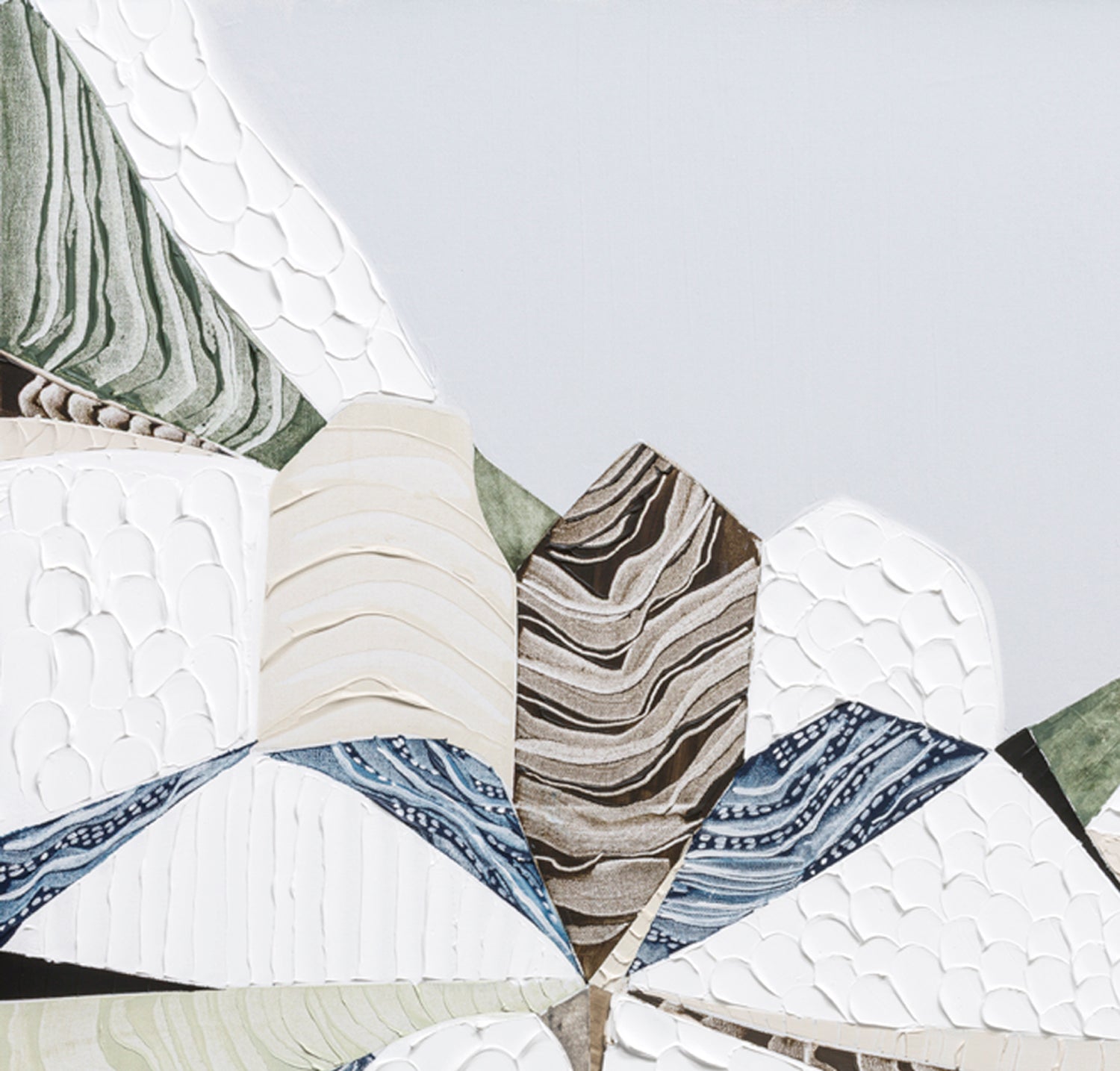 Great Dividing Plateau 7 abstract Australian mountain landscape painting by Melbourne artist Ani Ipradjian, Australian artist inspired by the Great Dividing Range across Queensland, New South Wales, and Victoria, featuring earthy tones, sage greens, and rich textured layers, contemporary Australian wall art for collectors and interior designers worldwide