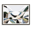 Contemporary Australian abstract art art painting and print inspired by Victorian bluestone (Olivine Basalt) by Melbourne artist Ani Ipradjian. Textured fine art print featuring earthy neutral colours, layered abstract forms and Australian volcanic stone inspiration. Ideal wall art for modern living rooms, dining rooms, offices and contemporary Australian interiors. Museum-quality print available framed in Tasmanian Oak, Black or White with free shipping Australia-wide.