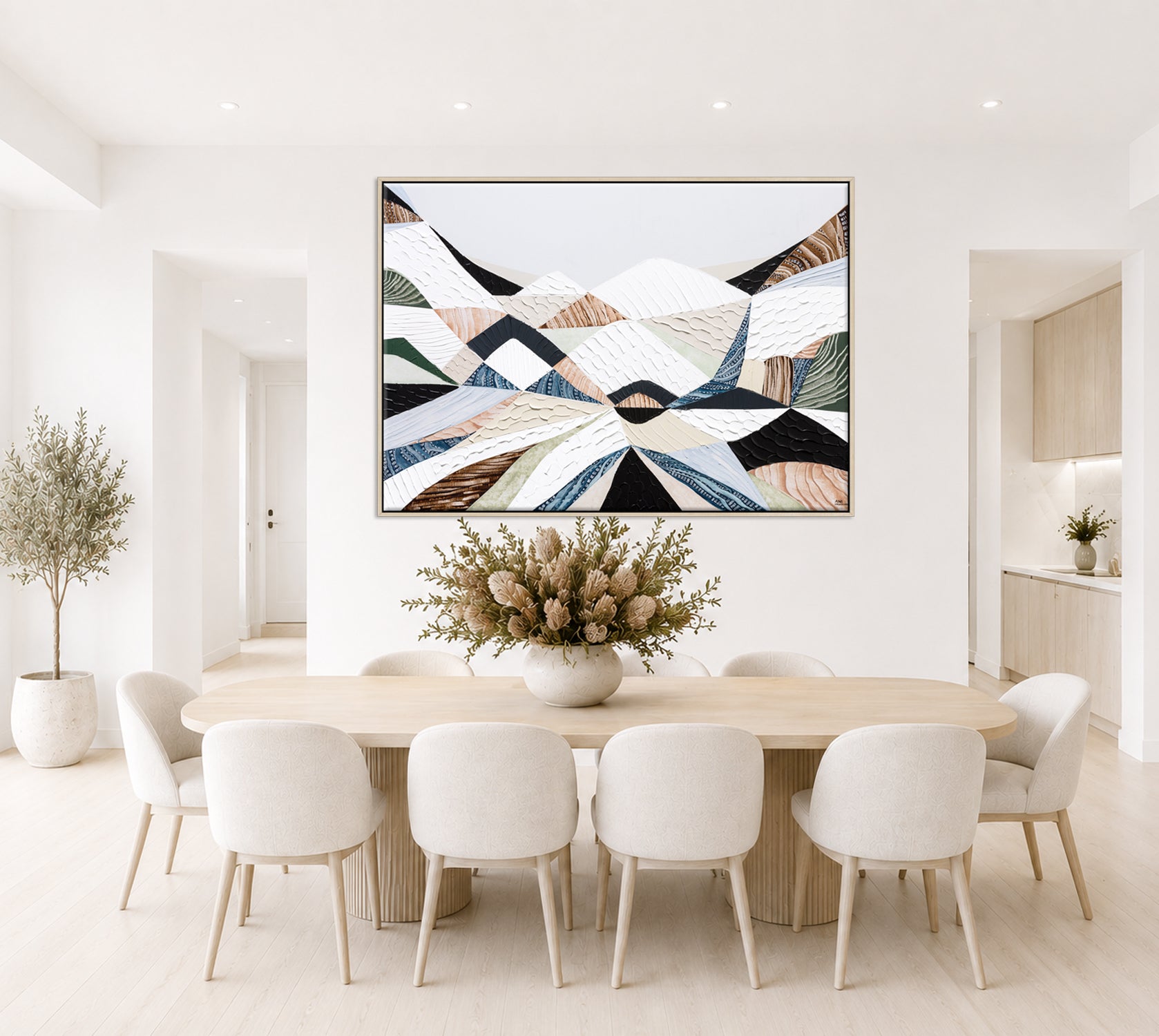 Great Dividing Ranges original Australian mountain landscape painting by Melbourne-based Australian artist Ani Ipradjian, textured acrylic and mixed media canvas artwork in earthy browns and sage greens, framed in Tasmanian Oak, with Australian wall art, canvas prints and giclée fine art prints available.