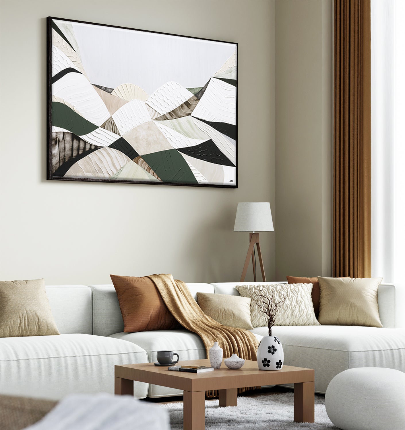 Great Dividing Mountain Ranges original abstract landscape painting Australia, textured contemporary Australian artwork featuring earthy browns sage greens and rich layered textures inspired by native bushland across Queensland New South Wales and Victoria