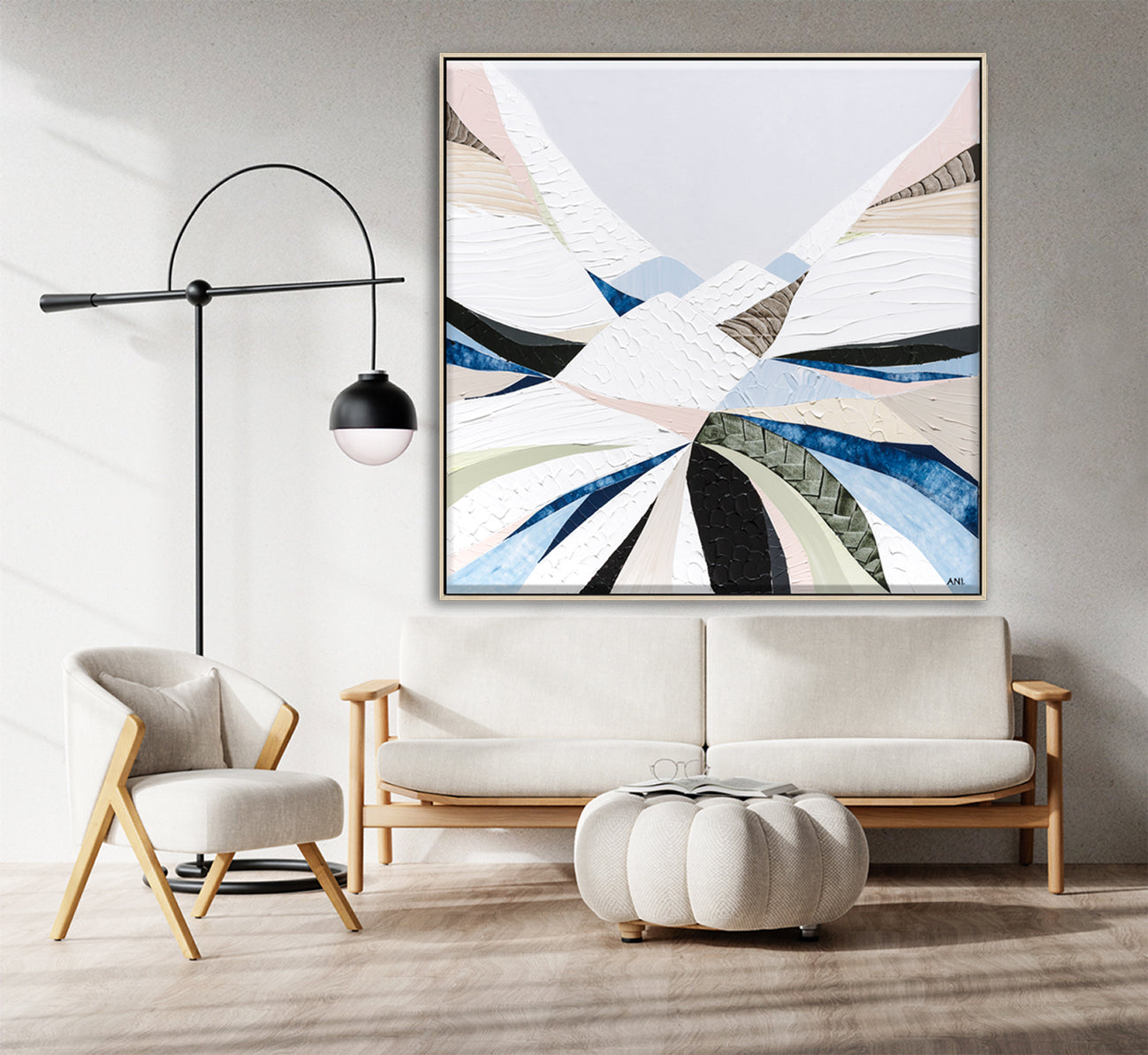 Great Dividing Plateau 4 abstract Australian mountain landscape artwork by Melbourne artist Ani Ipradjian, inspired by the Great Dividing Range, featuring earthy tones, layered textures, and native bushland, contemporary Australian art for collectors and interiors worldwide