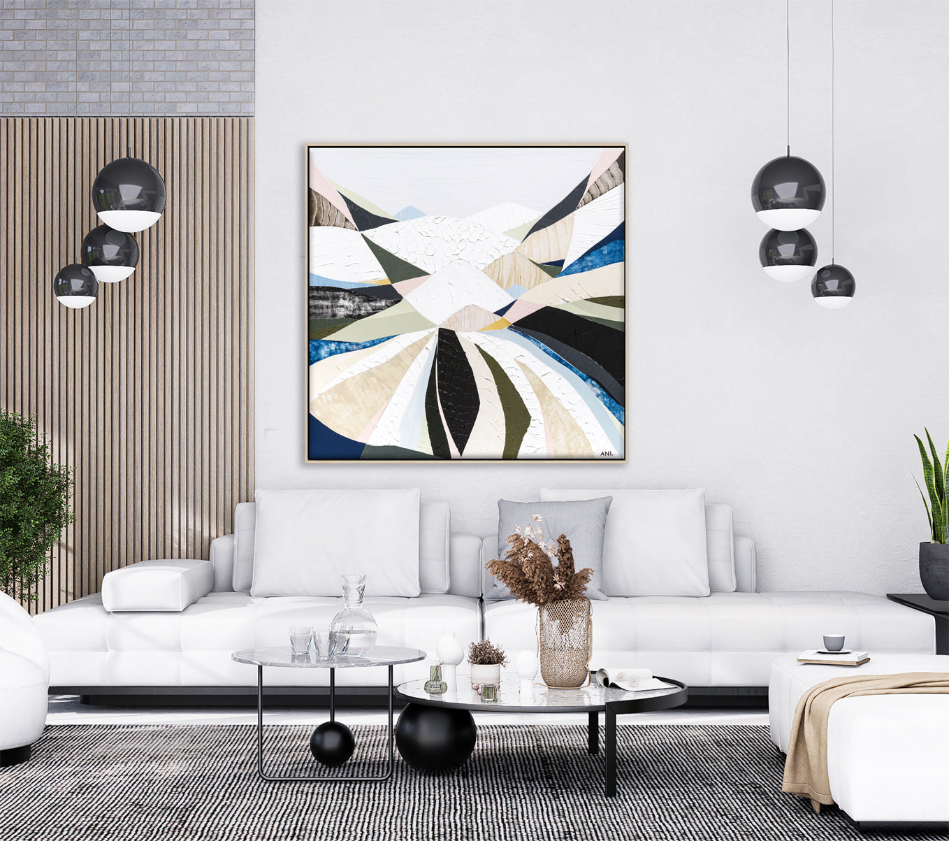 Great Dividing Plateau 2 abstract Australian mountain landscape artwork by Melbourne artist Ani Ipradjian, inspired by the Great Dividing Range, featuring earthy tones, layered textures, and native bushland, contemporary Australian art for collectors and interiors worldwide