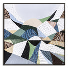 Great Dividing Plateau 11 original abstract Australian landscape painting by Melbourne-based Australian artist Ani Ipradjian, inspired by the Great Dividing Range with textured earthy browns, sage greens and native bushland tones, framed in Tasmanian Oak.