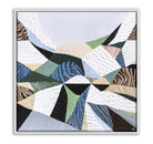 Great Dividing Plateau 11 original abstract Australian landscape painting by Melbourne-based Australian artist Ani Ipradjian, inspired by the Great Dividing Range with textured earthy browns, sage greens and native bushland tones, framed in Tasmanian Oak.