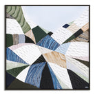 Great Dividing Plateau 13 original abstract Australian landscape painting by Melbourne-based Australian artist Ani Ipradjian, inspired by the Great Dividing Range with textured earthy browns, sage greens and native bushland tones, framed in Tasmanian Oak.