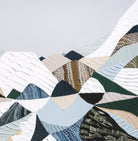 Great Dividing Plateau 14 Australian abstract mountain landscape painting and art print by Melbourne-based, Australian-based artist Ani Ipradjian, inspired by the Great Dividing Range, featuring earthy browns, sage greens, rich textures and native Australian bushland.