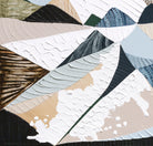 Great Dividing Plateau 14 Australian abstract mountain landscape painting and art print by Melbourne-based, Australian-based artist Ani Ipradjian, inspired by the Great Dividing Range, featuring earthy browns, sage greens, rich textures and native Australian bushland.