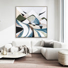 Great Dividing Plateau 1 abstract Australian mountain landscape artwork by Melbourne artist Ani Ipradjian, inspired by the Great Dividing Range, featuring earthy tones, layered textures, and native bushland, contemporary Australian art for collectors and interiors worldwide