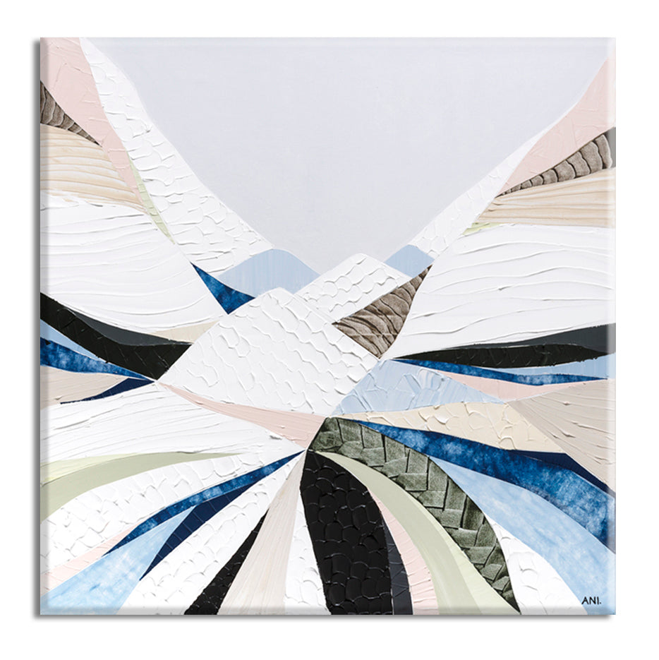 Great Dividing Plateau 4 abstract Australian mountain landscape artwork by Melbourne artist Ani Ipradjian, inspired by the Great Dividing Range, featuring earthy tones, layered textures, and native bushland, contemporary Australian art for collectors and interiors worldwide