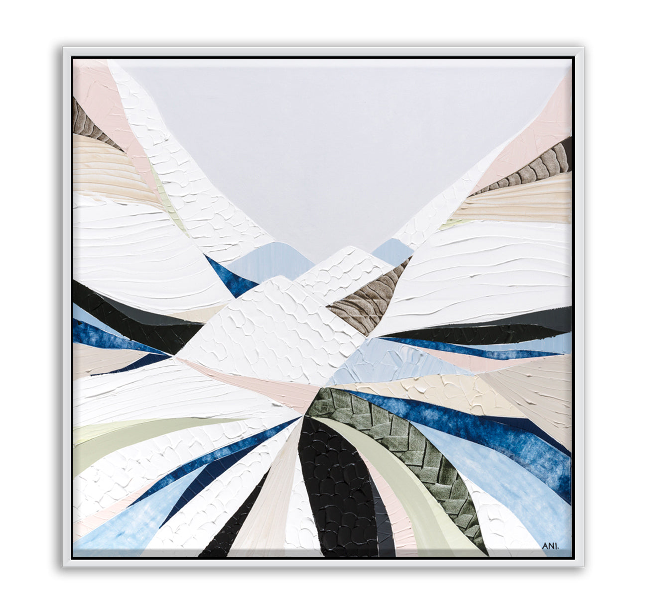 Great Dividing Plateau 4 abstract Australian mountain landscape artwork by Melbourne artist Ani Ipradjian, inspired by the Great Dividing Range, featuring earthy tones, layered textures, and native bushland, contemporary Australian art for collectors and interiors worldwide