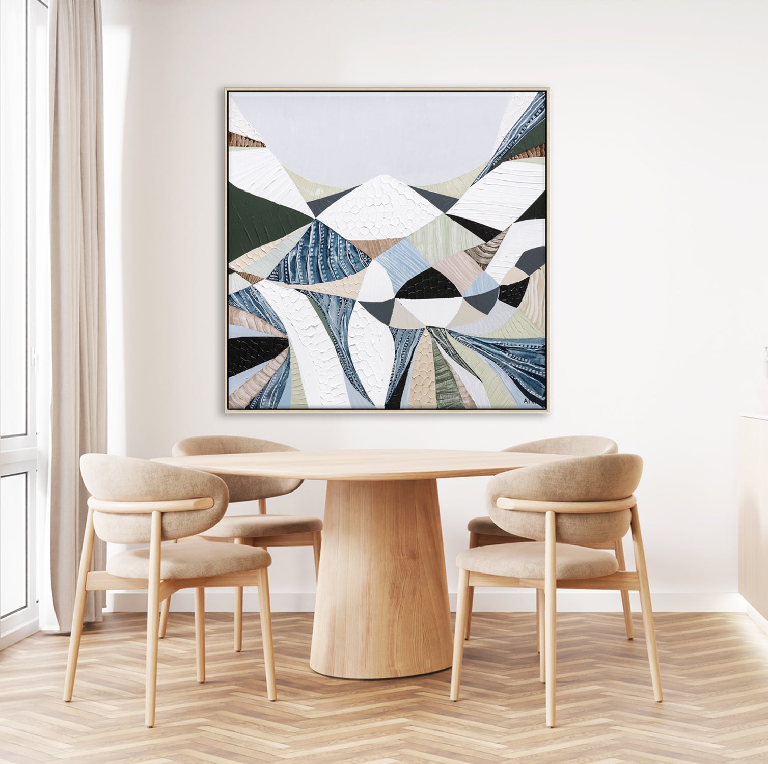 Ani Ipradjian Austrlian Artist Abstract Australian mountain landscape painting inspired by the Great Dividing Range, featuring earthy browns, sage greens, and rich textures capturing native bushland across Queensland, New South Wales, and Victoria—perfect for art collectors, interior designers, and lovers of contemporary Australian wall art worldwide.