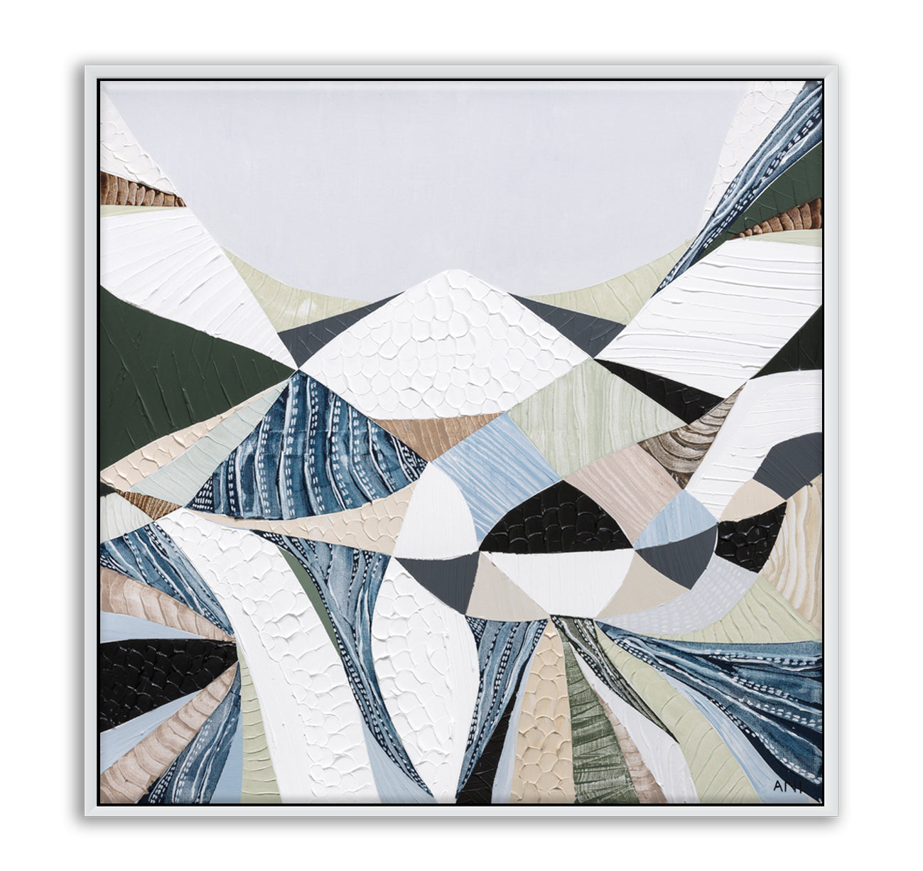 Ani Ipradjian Austrlian Artist Abstract Australian mountain landscape painting inspired by the Great Dividing Range, featuring earthy browns, sage greens, and rich textures capturing native bushland across Queensland, New South Wales, and Victoria—perfect for art collectors, interior designers, and lovers of contemporary Australian wall art worldwide.