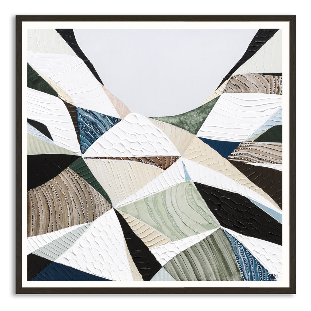 Great Dividing Plateau 8 abstract Australian mountain landscape painting by Melbourne artist Ani Ipradjian, featuring earthy browns, sage greens, and rich textured layers inspired by the Great Dividing Range. Contemporary Australian wall art capturing native bushland, rugged terrain, and the natural beauty of Queensland, New South Wales, and Victoria, ideal for art collectors, interior designers, and lovers of Australian landscape paintings.