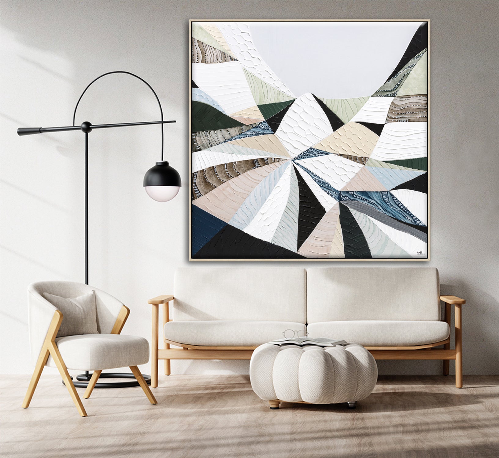 Great Dividing Plateau 8 abstract Australian mountain landscape painting by Melbourne artist Ani Ipradjian, featuring earthy browns, sage greens, and rich textured layers inspired by the Great Dividing Range. Contemporary Australian wall art capturing native bushland, rugged terrain, and the natural beauty of Queensland, New South Wales, and Victoria, ideal for art collectors, interior designers, and lovers of Australian landscape paintings.