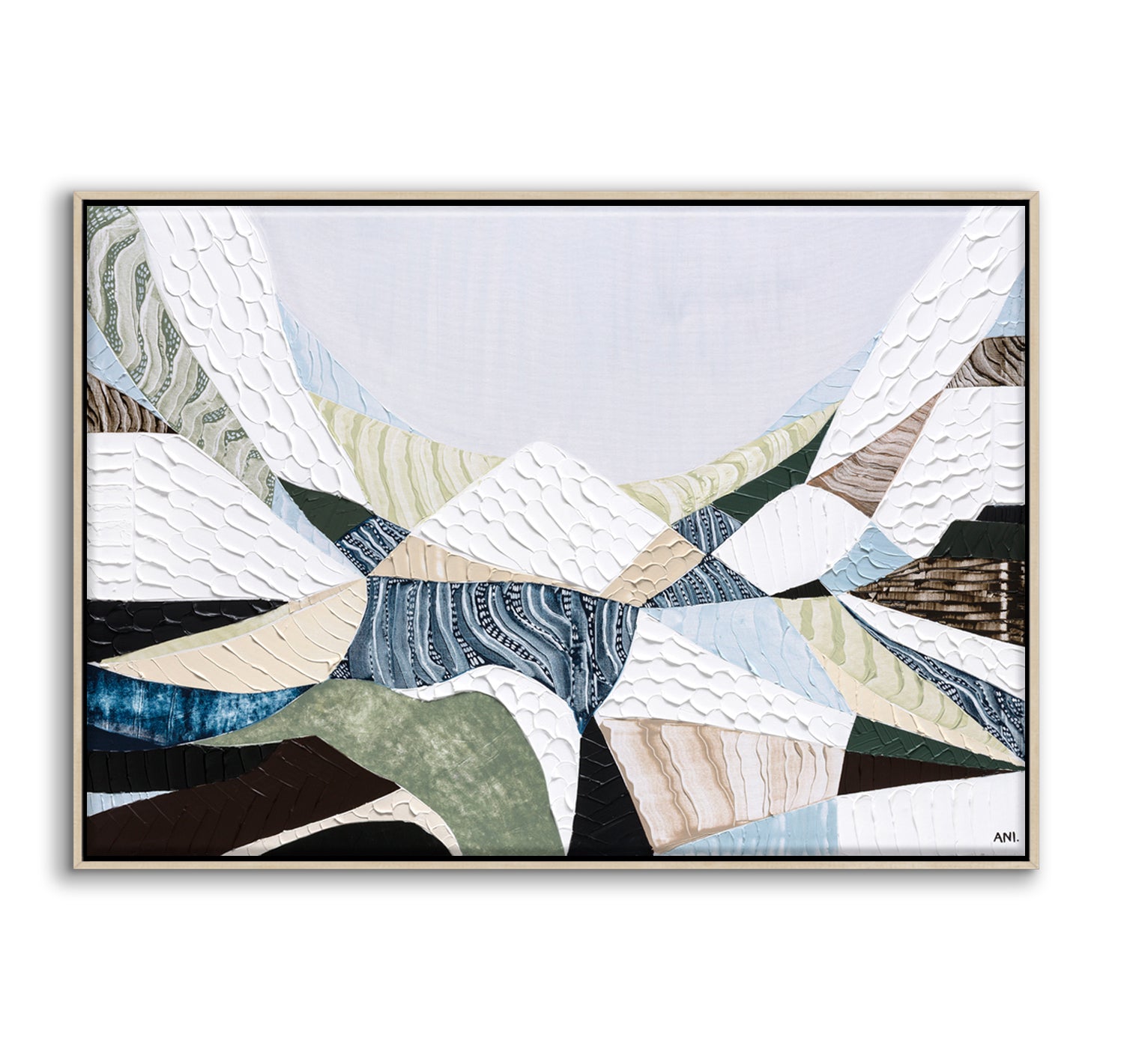 Great Dividing Range original abstract mountain landscape painting Australia, large textured Australian wall art with earthy browns and sage greens, contemporary acrylic artwork inspired by native bushland across Queensland New South Wales Victoria