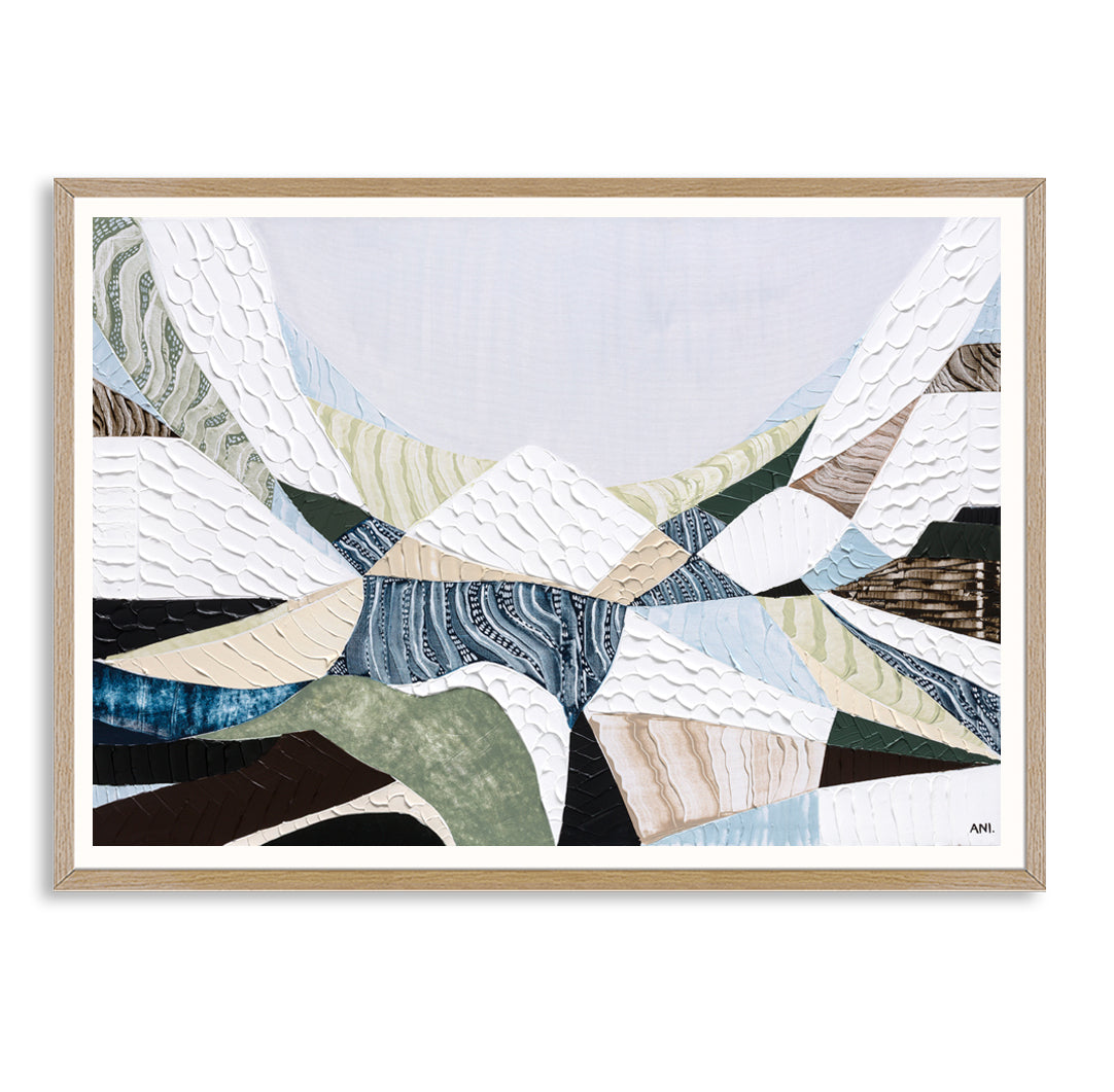 Great Dividing Range original abstract mountain landscape painting Australia, large textured Australian wall art with earthy browns and sage greens, contemporary acrylic artwork inspired by native bushland across Queensland New South Wales Victoria