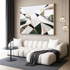 Great Dividing Mountain Ranges 3, original Australian abstract landscape painting by Melbourne artist Ani Ipradjian, featuring earthy browns, sage greens and rich textured native bushland. Contemporary acrylic and mixed media artwork on canvas, 134cm x 95cm, framed in Tasmanian Oak.
