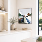 Heart of the Ranges 2 original Australian landscape painting by Melbourne-based Australian artist Ani Ipradjian, inspired by the Great Dividing Ranges with earthy tones, native bushland colours and textured abstract detail, available as original Australian art, affordable wall art and fine art prints.
