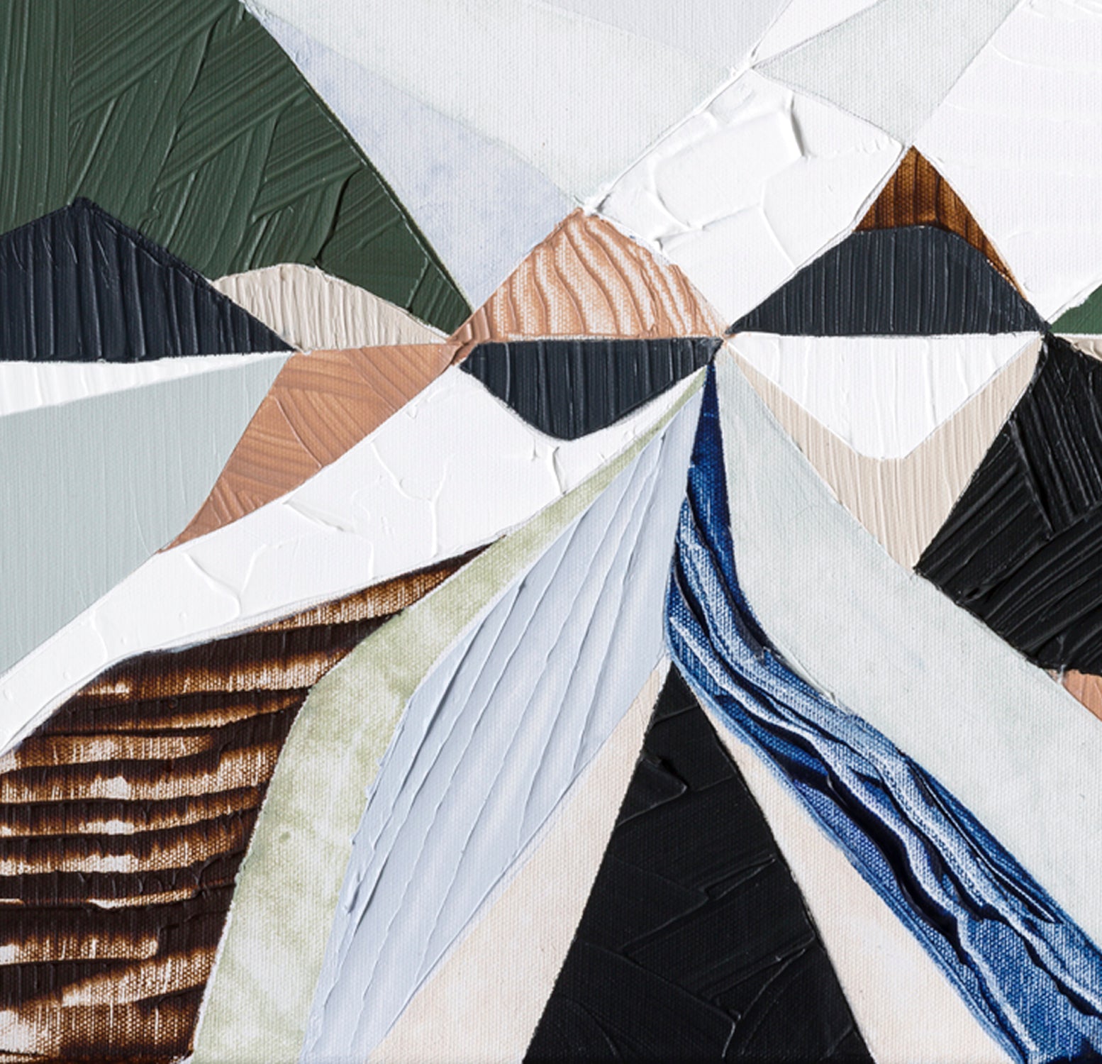 Heart of the Ranges 1 original Australian landscape painting by Melbourne-based Australian artist Ani Ipradjian, inspired by the Great Dividing Ranges with earthy tones, native bushland colours and textured abstract detail, available as original Australian art, affordable wall art and fine art prints.