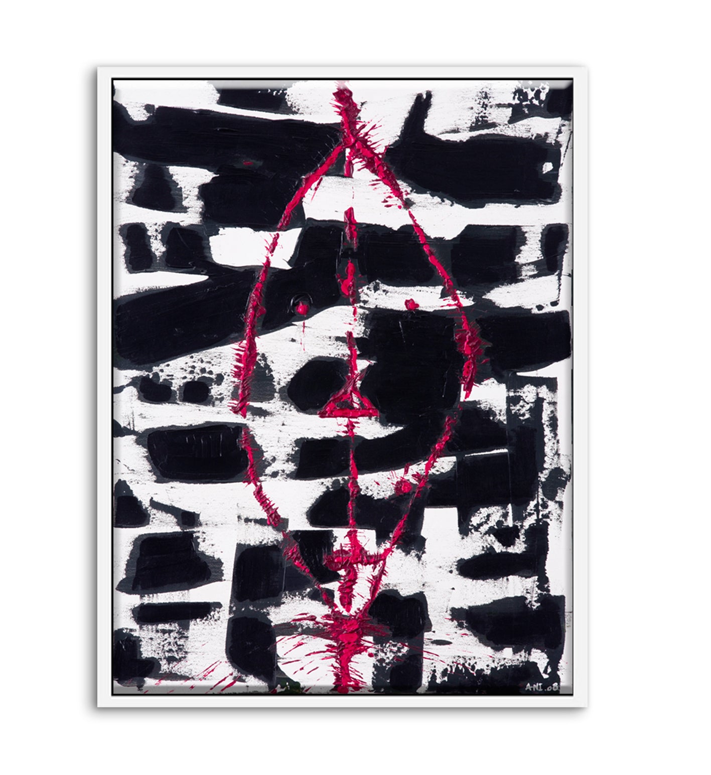 Mask  – Original abstract painting by Australian artist Ani Ipradjian, reflecting her Armenian-Australian identity, emotional resilience, and the hidden strength behind joyful expression.