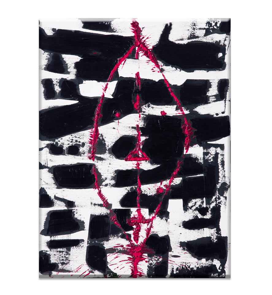 Masked Joy print by Ani Ipradjian – abstract artwork from the Joy Collection exploring identity, childhood, and cultural heritage. Emotional Australian art with rich texture and storytelling.