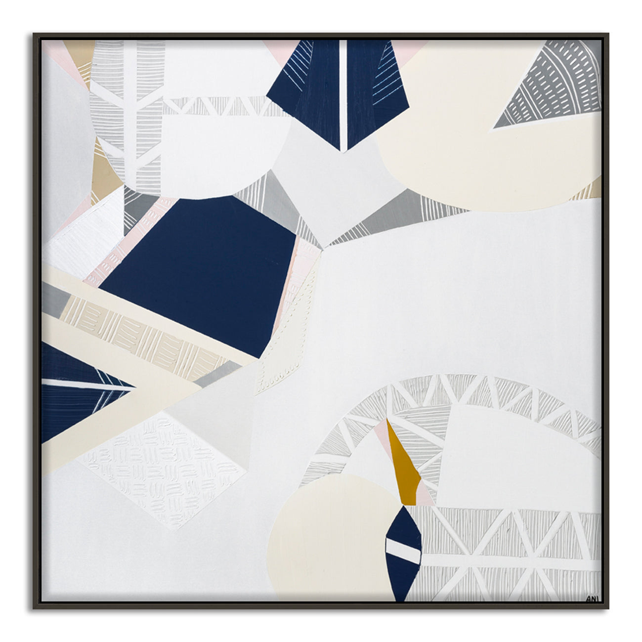 "Melbourne Star" print by Australian artist Ani Ipradjian – abstract night cityscape inspired by Melbourne’s famous Ferris wheel, featuring glowing lights and skyline energy, perfect for modern interiors worldwide.