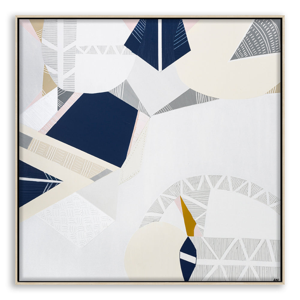 "Melbourne Star" print by Australian artist Ani Ipradjian – abstract night cityscape inspired by Melbourne’s famous Ferris wheel, featuring glowing lights and skyline energy, perfect for modern interiors worldwide.