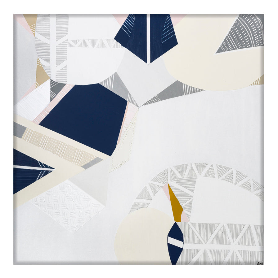 "Melbourne Star" print by Australian artist Ani Ipradjian – abstract night cityscape inspired by Melbourne’s famous Ferris wheel, featuring glowing lights and skyline energy, perfect for modern interiors worldwide.