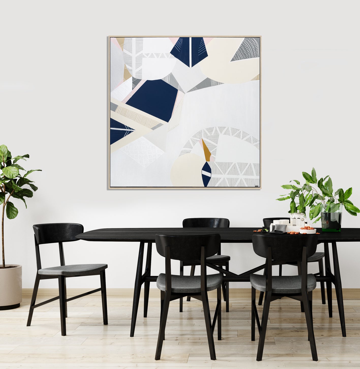 "Melbourne Star" print by Australian artist Ani Ipradjian – abstract night cityscape inspired by Melbourne’s famous Ferris wheel, featuring glowing lights and skyline energy, perfect for modern interiors worldwide.