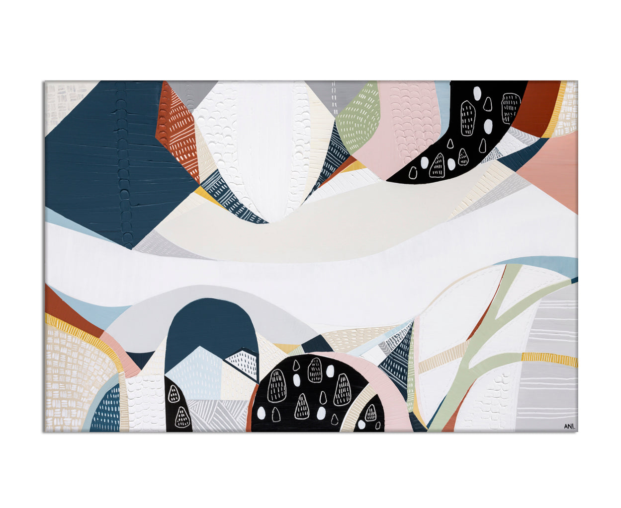 Melbourne Wonderland art print by Ani Ipradjian – abstract painting capturing the color, culture, and energy of Melbourne city, perfect for Australian and international art collectors.