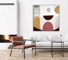 "Mookaite Jasper 1" – Original abstract painting by Australian artist Ani Ipradjian, inspired by the healing energy of Mookaite stone, featuring vibrant red and yellow tones with grounding spiritual symbolism.