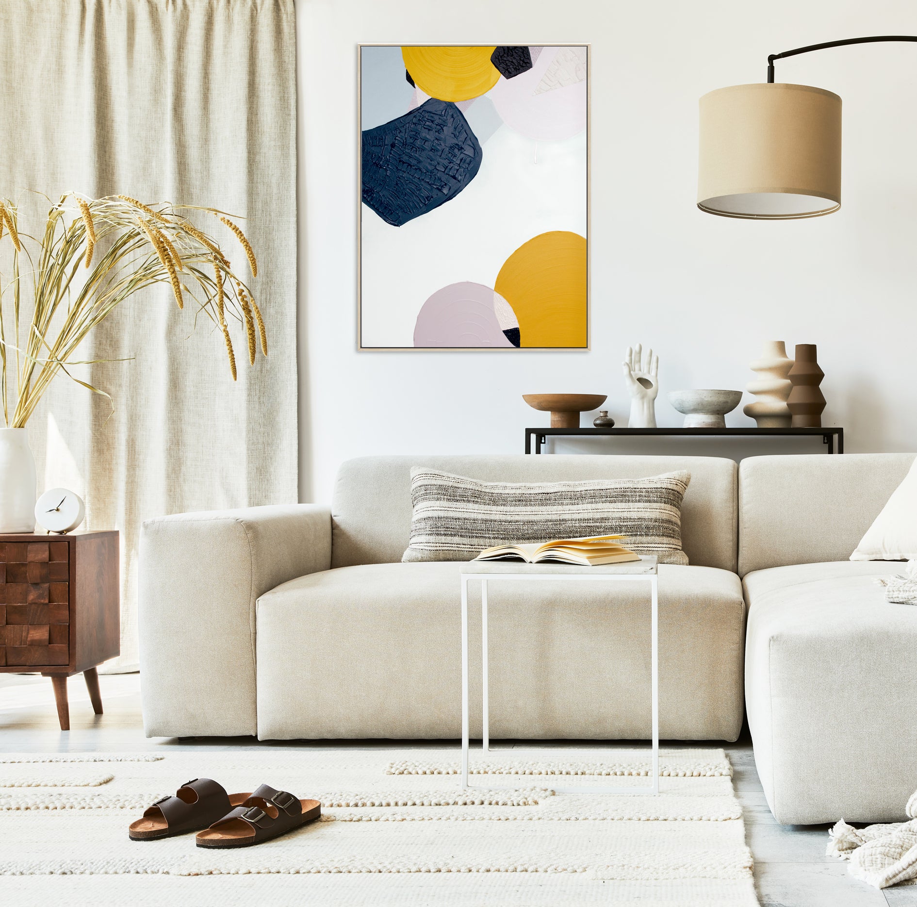 "Noosa Heads 2" print by Australian artist Ani Ipradjian – abstract coastal artwork inspired by the beaches and marine life of Noosa, featuring rich blues and fluid textures for modern coastal interiors.