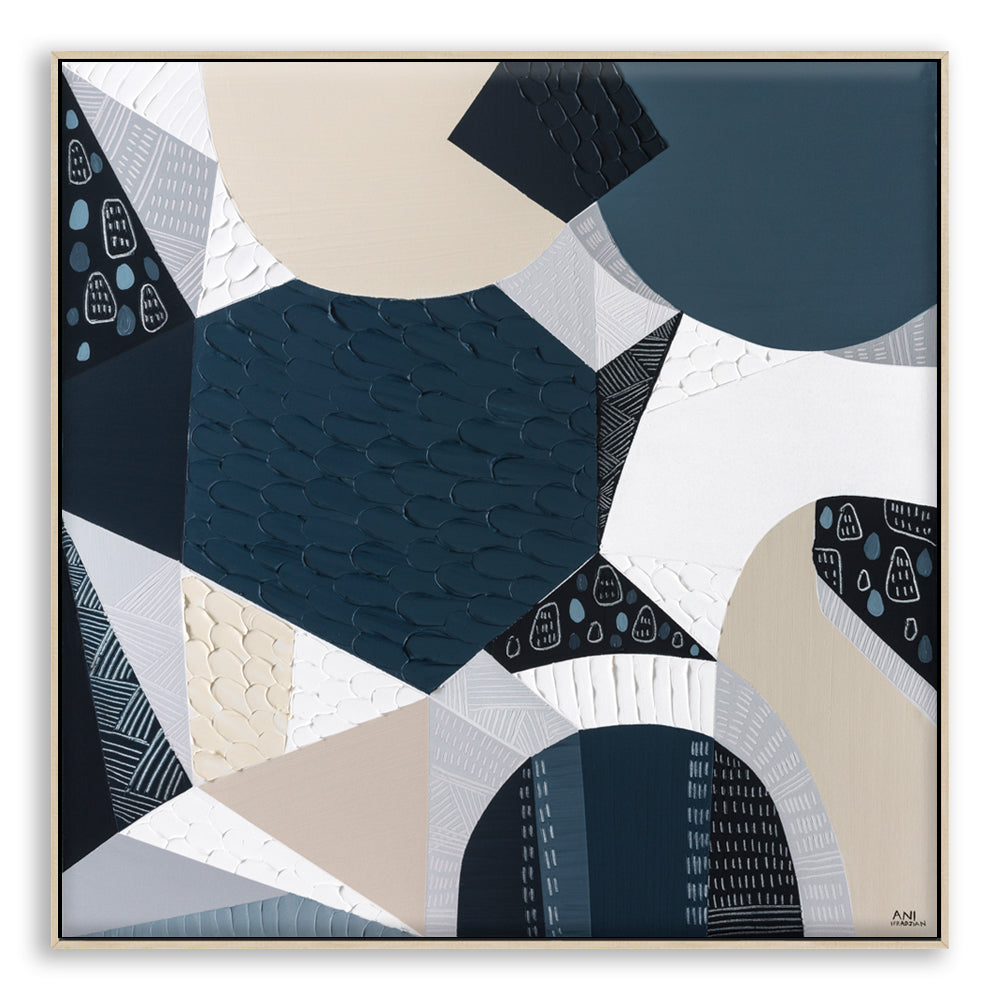 Olivine Basalt original abstract painting by Ani Ipradjian, Australian artist, inspired by Australia's iconic volcanic bluestone. Contemporary Australian art featuring rich textures, earthy tones, and layered acrylic and mixed media, celebrating Victorian bluestone architecture, historic buildings, churches, and the natural beauty of Australian basalt. Ideal for art collectors, interior designers, and lovers of Australian landscape and contemporary wall art.