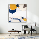"Outback Australia Sunset print by Ani Ipradjian. Abstract Australian landscape art combining outback gold tones and ocean blues. Perfect for collectors of modern Australian prints and overseas art buyers."