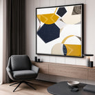 Outback Adventures 2 by Melbourne-based Australian artist Ani Ipradjian — bold abstract Australian Outback landscape painting and print featuring earthy mustard tones, ocean blues, and textured layers inspired by Ani’s cross-country journey from Melbourne to Perth. Captures the vast desert plains, rugged terrain, and natural coastal beauty of Australia. Ideal for art collectors, interior designers, home decorators, and lovers of contemporary Australian landscape art. Available as original artwork and fine a