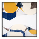 "Outback Australia Sunset print by Ani Ipradjian. Abstract Australian landscape art combining outback gold tones and ocean blues. Perfect for collectors of modern Australian prints and overseas art buyers."