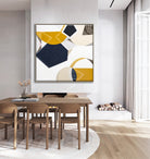 Outback Adventures 2 by Melbourne-based Australian artist Ani Ipradjian — bold abstract Australian Outback landscape painting and print featuring earthy mustard tones, ocean blues, and textured layers inspired by Ani’s cross-country journey from Melbourne to Perth. Captures the vast desert plains, rugged terrain, and natural coastal beauty of Australia. Ideal for art collectors, interior designers, home decorators, and lovers of contemporary Australian landscape art. Available as original artwork and fine a