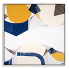 "Outback Australia Sunset print by Ani Ipradjian. Abstract Australian landscape art combining outback gold tones and ocean blues. Perfect for collectors of modern Australian prints and overseas art buyers."