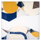 "Outback Australia Sunset print by Ani Ipradjian. Abstract Australian landscape art combining outback gold tones and ocean blues. Perfect for collectors of modern Australian prints and overseas art buyers."