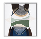 Outback by the Sea by Ani Ipradjian, abstract Australian landscape artwork blending golden outback tones with deep coastal blues, inspired by Australia’s land, sea, and cultural heritage, contemporary wall art.